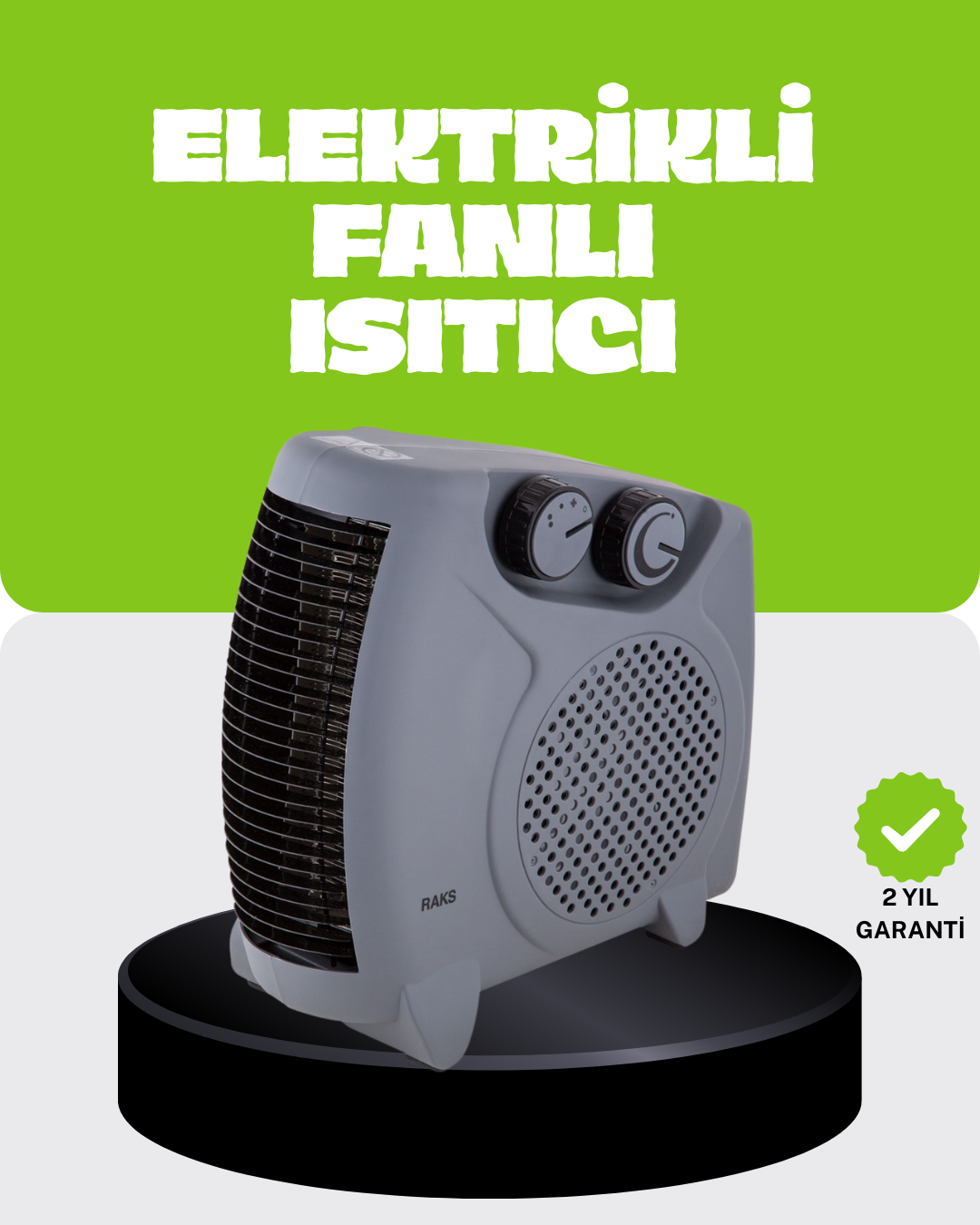 6-25 Güvenli Elektrikli Fanlı Isıtıcı Termostatlı Hızlı Isıtma - Vipsepet - Görsel 1