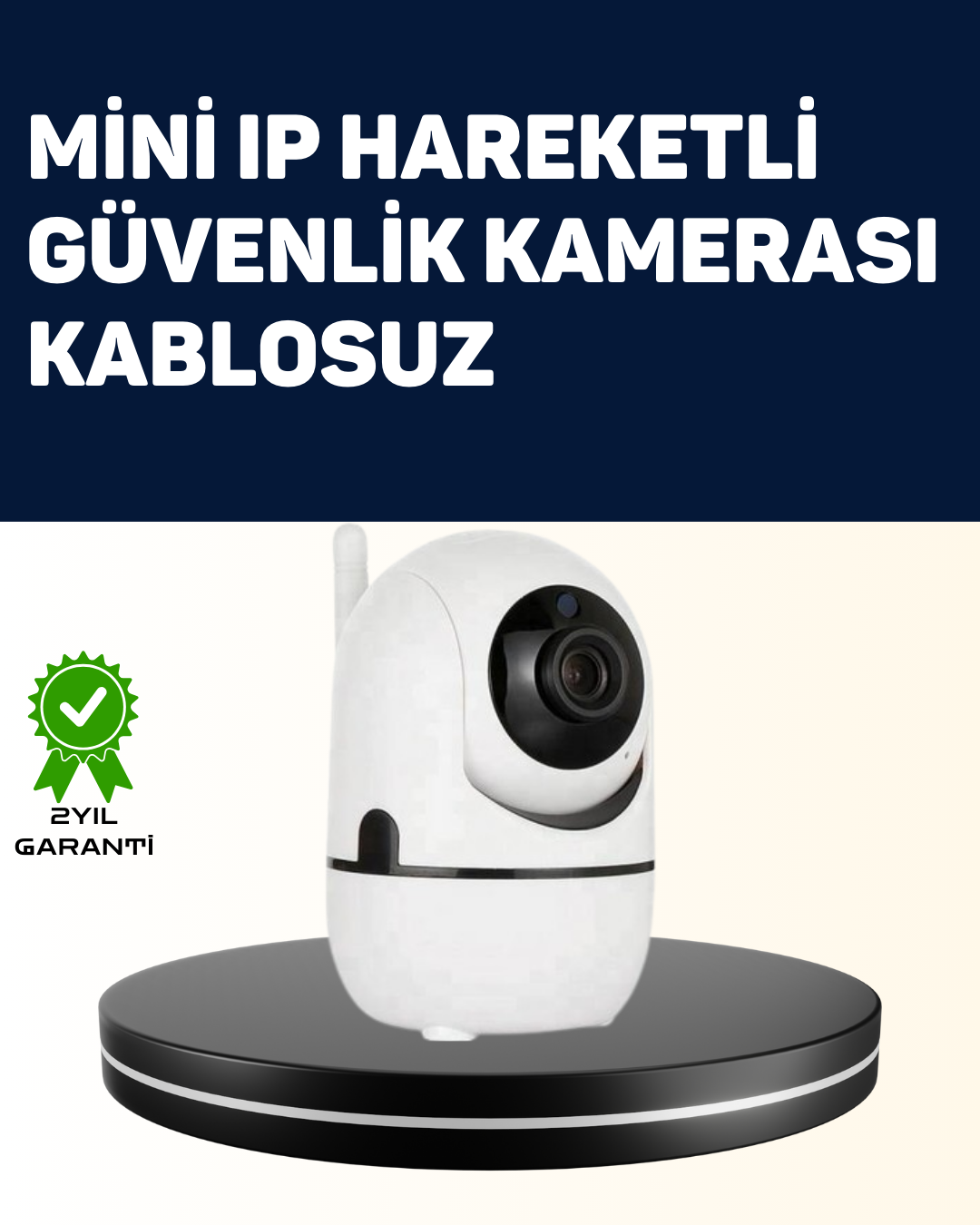 6-28 Yüksek Çözünürlüklü Hareket Takipli Kablosuz Güvenlik Kamerası – 1080P, Gece Görüşlü - Vipsepet - Görsel 1