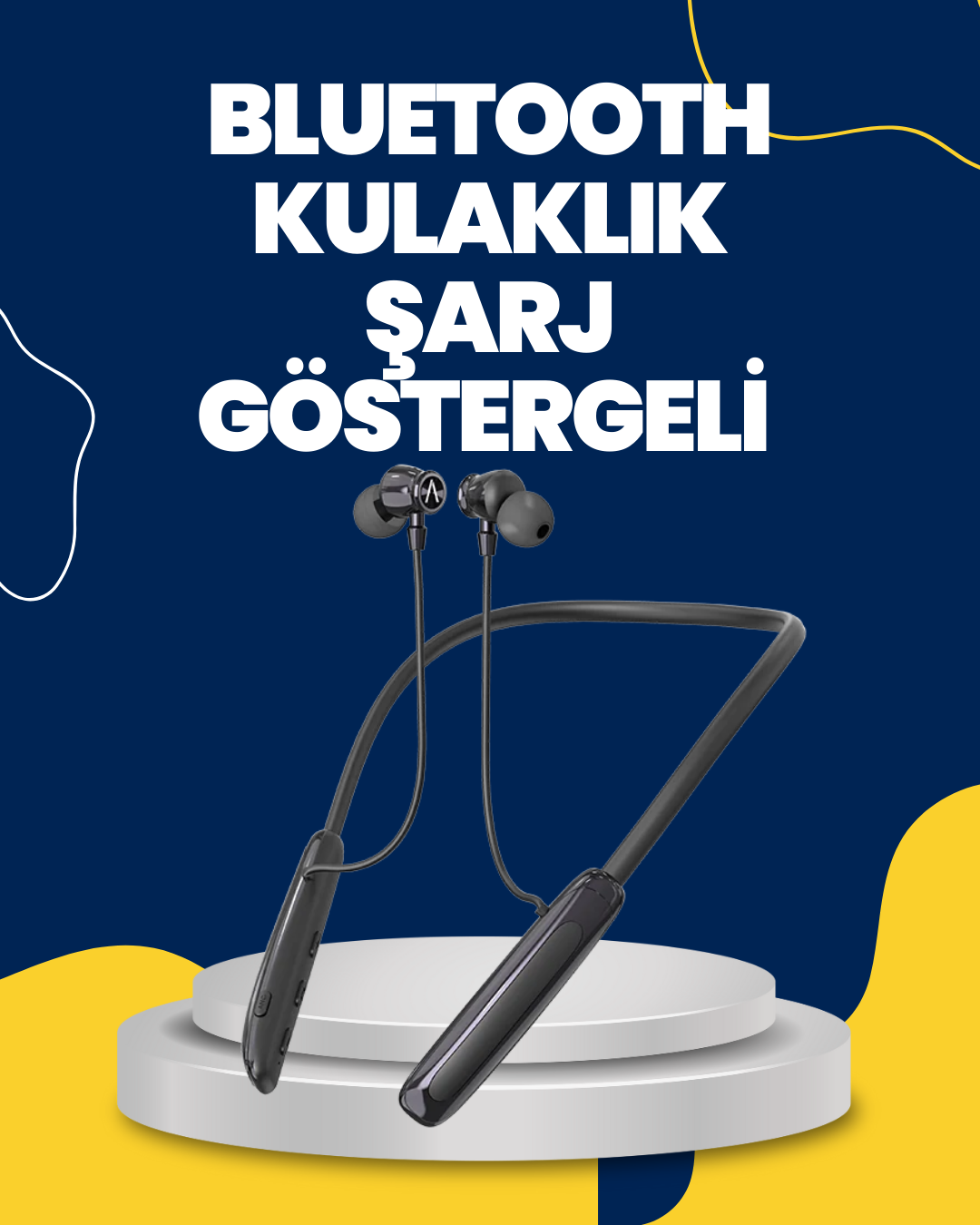 6-35 Uzun Süreli Kullanım Boyun Askılı Kablosuz Kulaklık – Hızlı Şarj, Ergonomik Tasarım - Vipsepet - Görsel 1