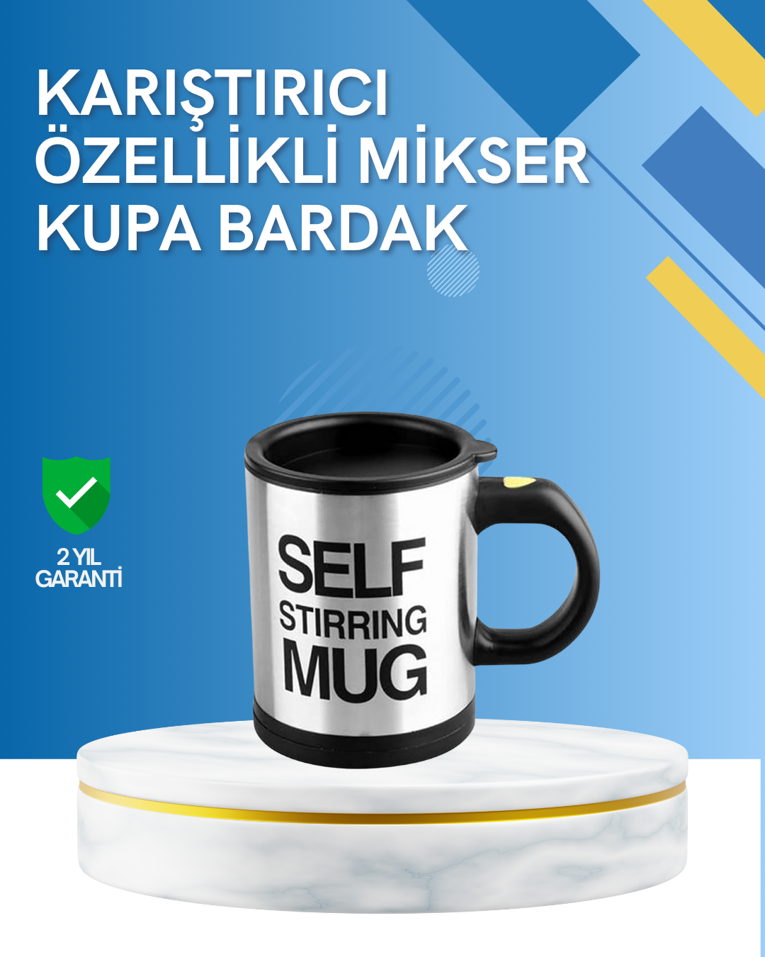 6-4 Çift Katmanlı Termos Özellikli Karıştırma Motorlu Kupa - Vipsepet - Görsel 1