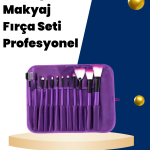 Profesyonel Makyaj Uygulamalarına Özel 12 Parça Kompakt ve Hafif Makyaj Fırça Seti - Vipsepet