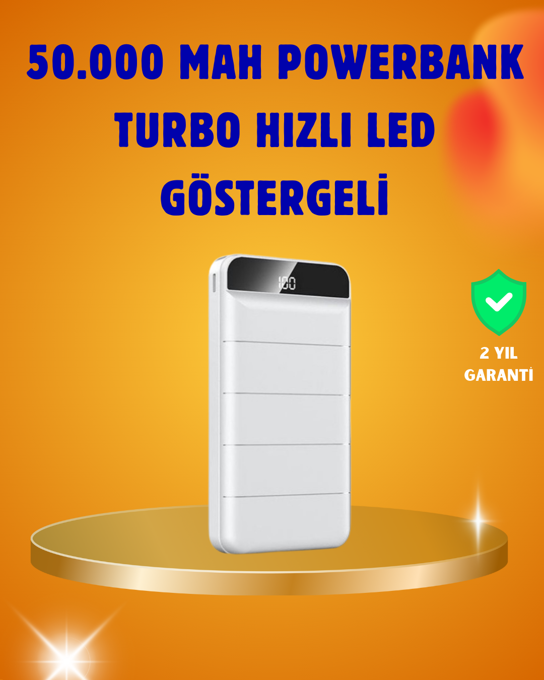 6-44 50000mAh LED Göstergeli Taşınabilir Şarj Cihazı - vipsepet - Görsel 1