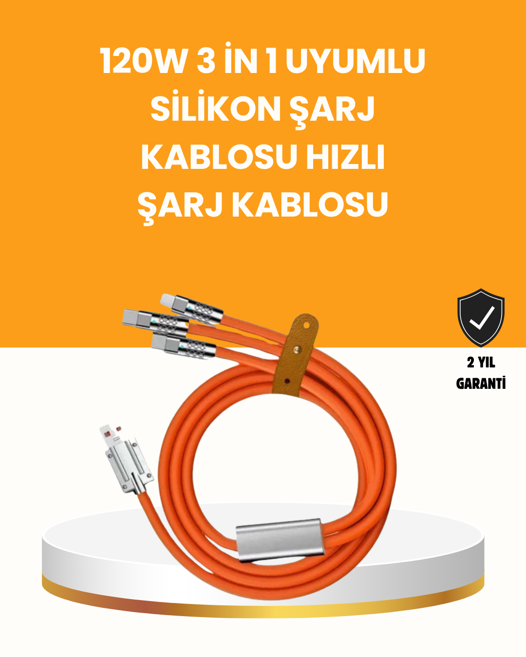 6-46 Çoklu Cihaz Dostu 120 W Hızlı Şarj Kablosu – Tek Kablo ile Her Cihaz Elinizin Altında - Vipsepet - Görsel 1