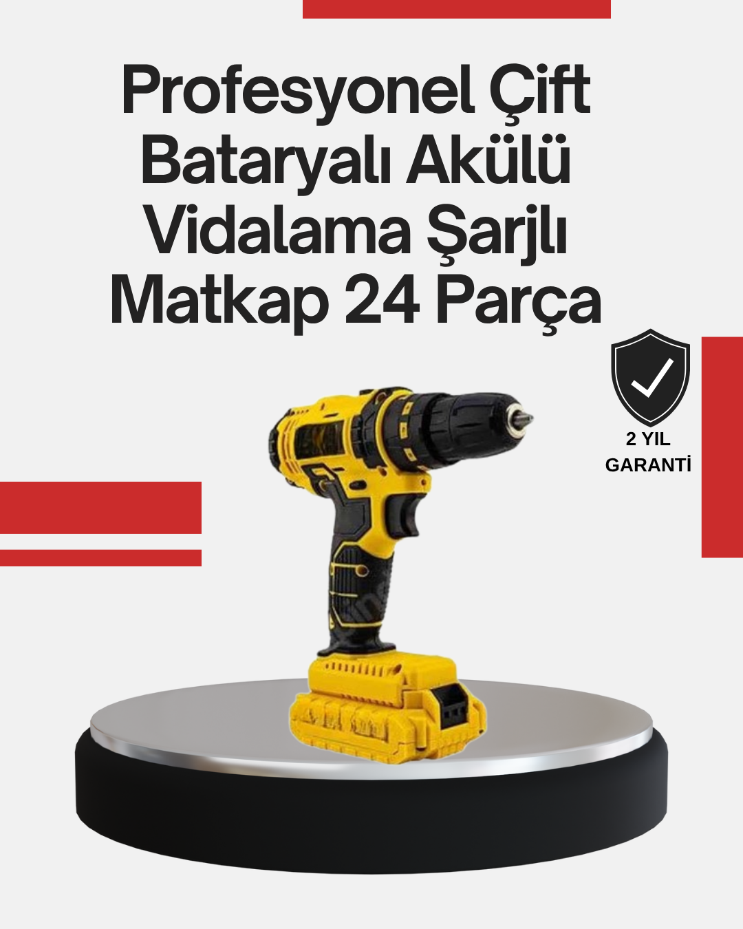 6-5 Ergonomik Tasarımlı 12V Matkap | 2 Vitesli, LED Aydınlatmalı ve Dayanıklı - Vipsepet - Görsel 1