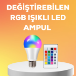 RGB Uzaktan Kumandalı LED Ampul 16 Renk A Kalite 2025 Model Orijinal - Vipsepet