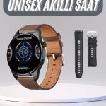 Yuvarlak Kasa 46mm Akıllı Saat Android Ve IOS Uyumlu Uyku ve Sağlık Takibi - Vipsepet