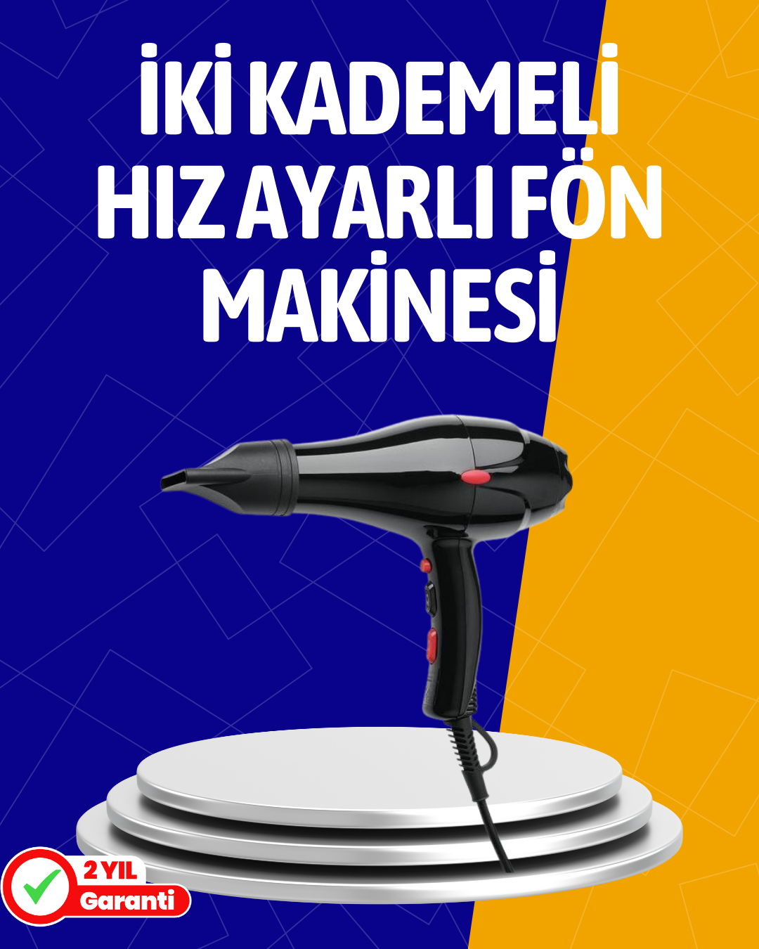 6-60 2200W Güçlü Motorlu Ergonomik Fön Makinesi - Vipsepet - Görsel 1