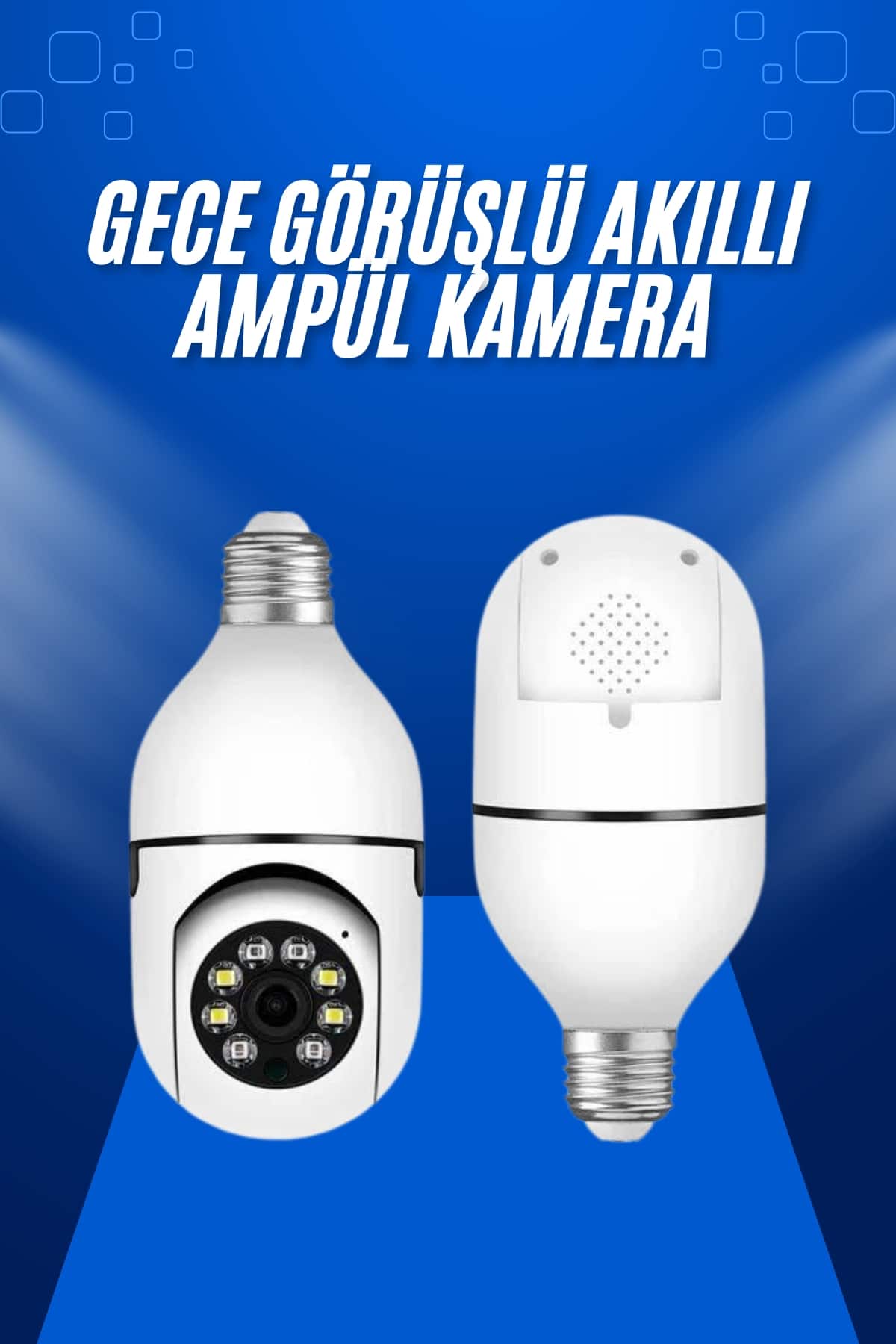6-63 Ev Kamerası Wifi Kamerası Gece Görüşlü Akıllı Ampül Kamera - Vipsepet - Görsel 1