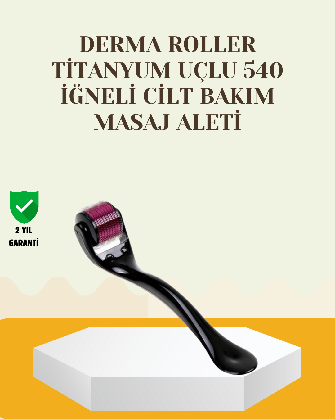 6-69 Titanyum Dermaroller 540 İğne Cilt Onarım ve Kolajen Üretim Desteği - Vipsepet - Görsel 1