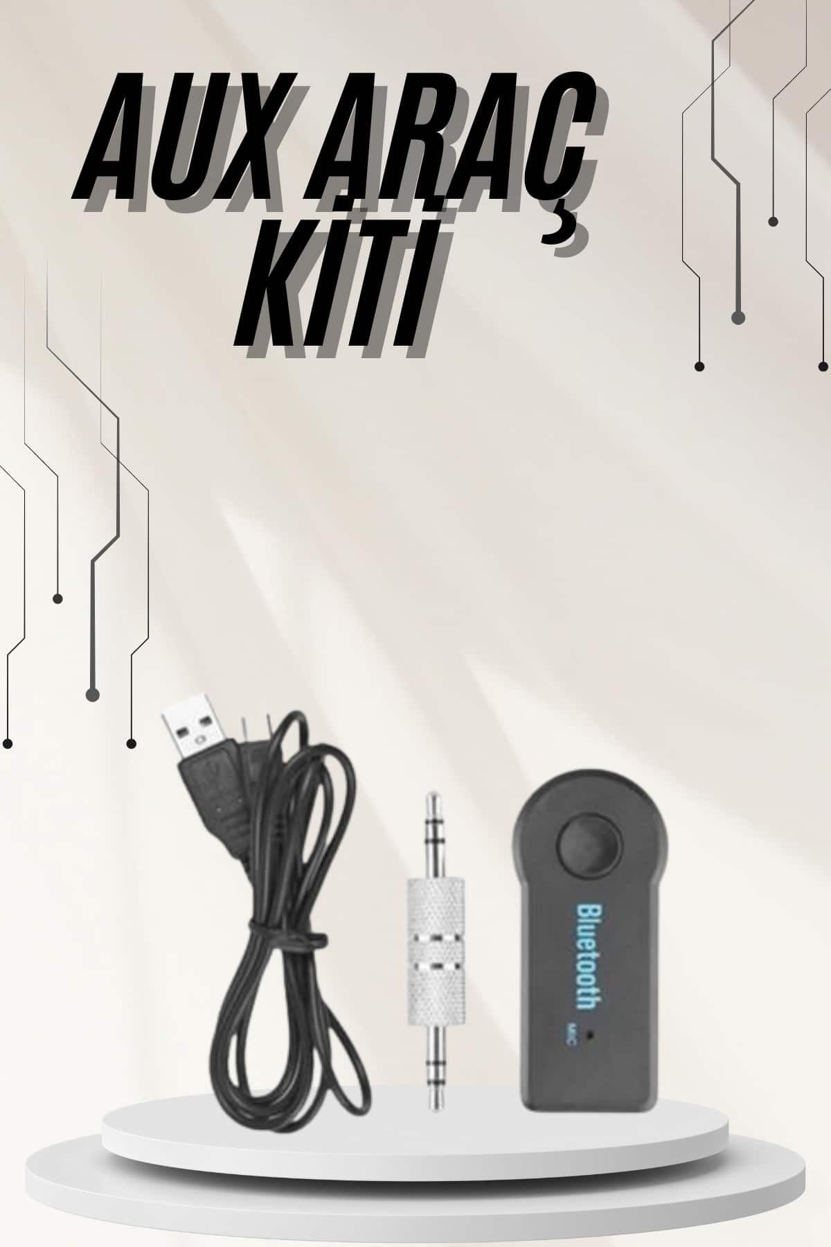 6-7 Yeni Nesil Bluetooth Aux Araç Kiti Siyah TV Tablet Telefon Araç Araba - vipsepet - Görsel 1