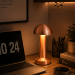 Modern Bronz Mantar Masa Lambası LED Dokunmatik Dekoratif Aydınlatma - Vipsepet