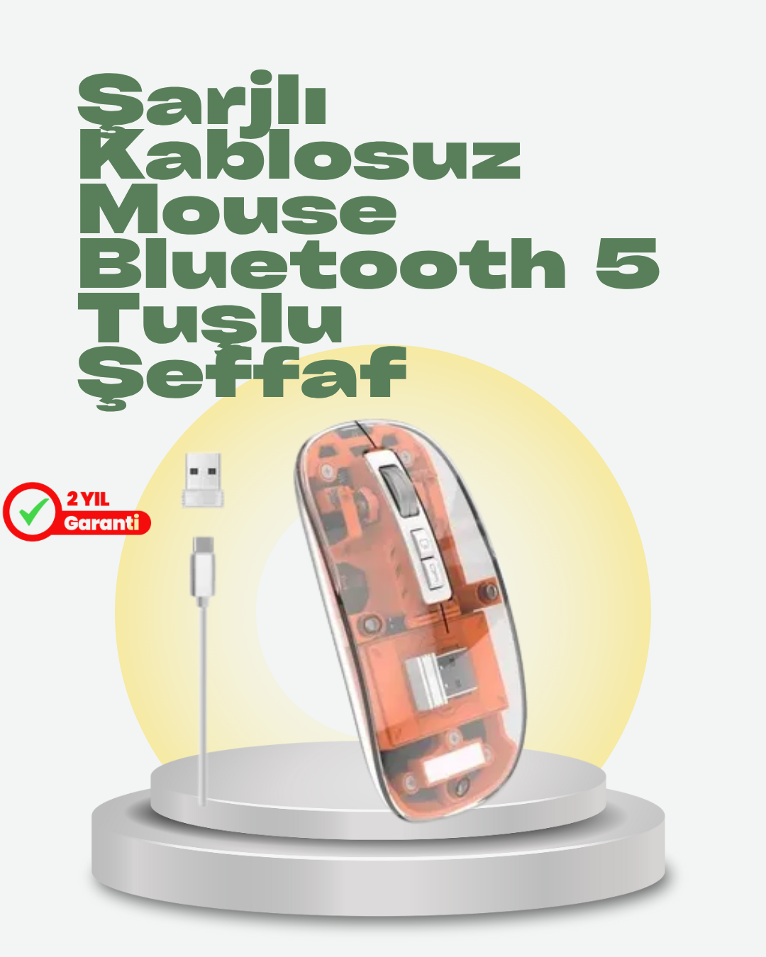 6-73 Geniş Uyumluluklu Kablosuz Fare – Windows, Mac, Linux Destekli - Vipsepet - Görsel 1