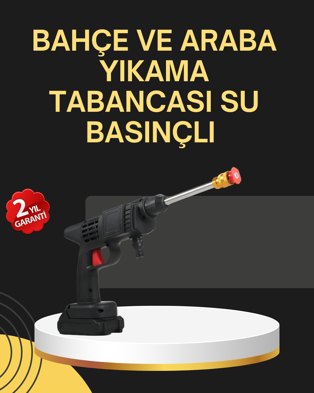 6-77 48V Şarjlı Basınçlı Yıkama Tabancası Köpük ve Çift Nozul 2025 Model - Vipsepet - Görsel 1