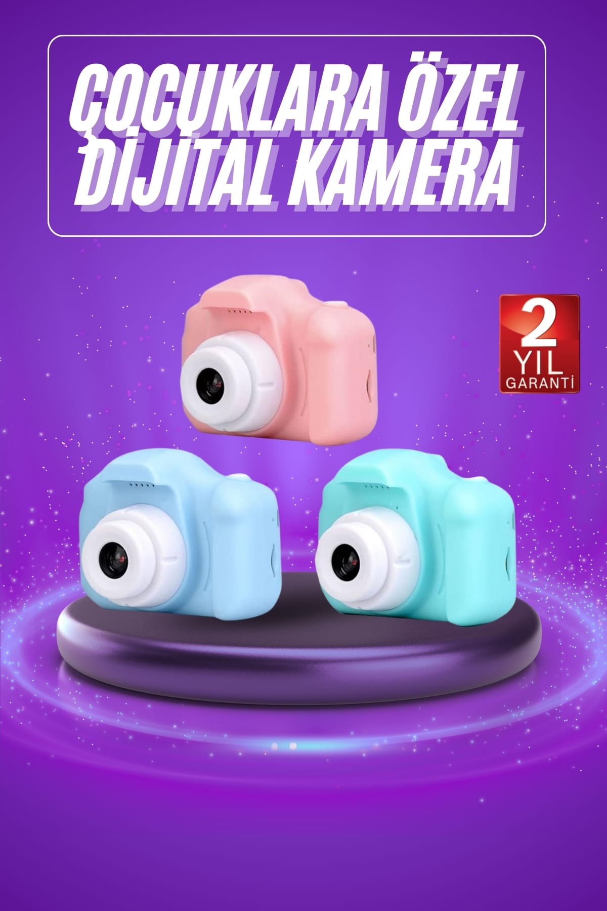 6-79 Dijital Fotoğraf Makinesi Çocuk Mini 1080p HD Kaliteli Renkli - Vipsepet - Görsel 1