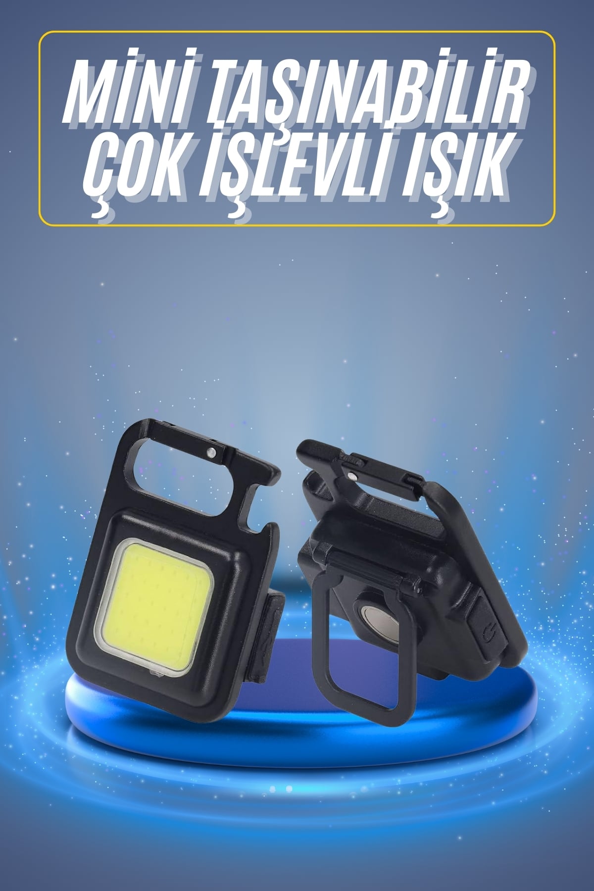 6-81 Kamp Çadır Lambası Şarjlı El Feneri Işıldak Anahtarlık Mini Mıknatıslı - Vipsepet - Görsel 1