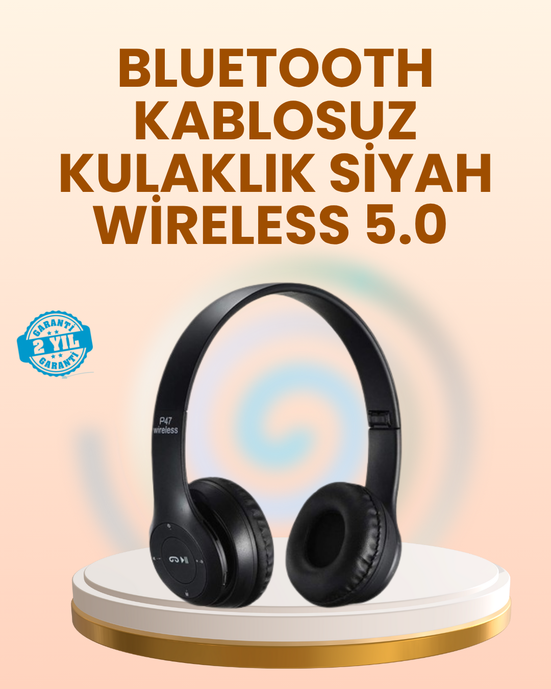 6-82 Ayarlanabilir Baş Bandı ve Yumuşak Kulak Yastıklı Bluetooth Kulaklık - vipsepet - Görsel 1