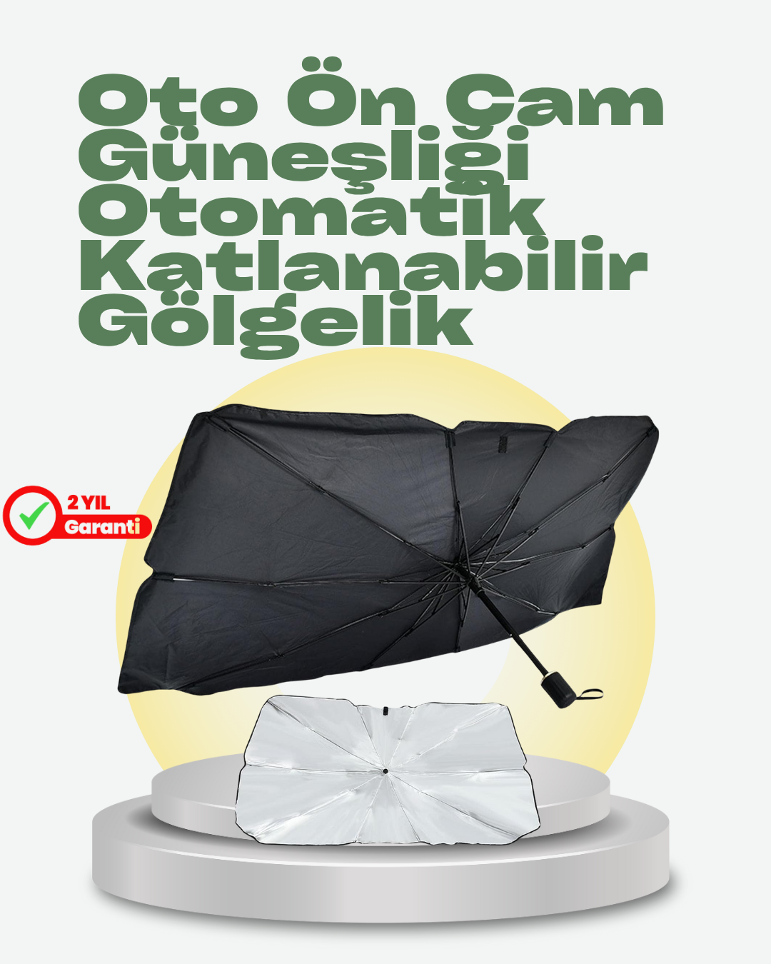 6-84 Katlanabilir Oto Güneşlik – Pratik, Dayanıklı, UV Koruyucu Tasarım - vipsepet - Görsel 1