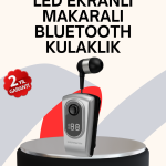Profesyonel Bluetooth Kulaklık – Klipsli, Titreşimli, Dijital Göstergeli - vipsepet