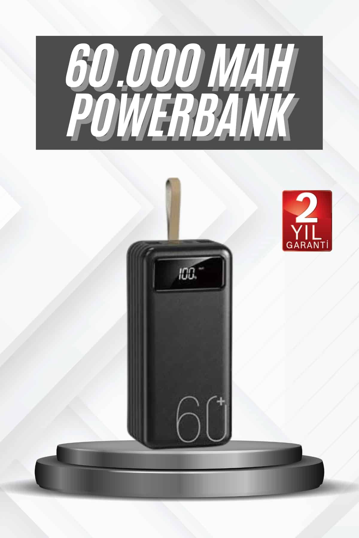 6-90 Hızlı Şarj 4 Çıkışlı Powerbank 60.000 Mah Taşınabilir Dijital Göstergeli - vipsepet - Görsel 1