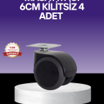 Çok Amaçlı Kilitsiz Masa Ayağı Tekerleği 6 cm - Vipsepet