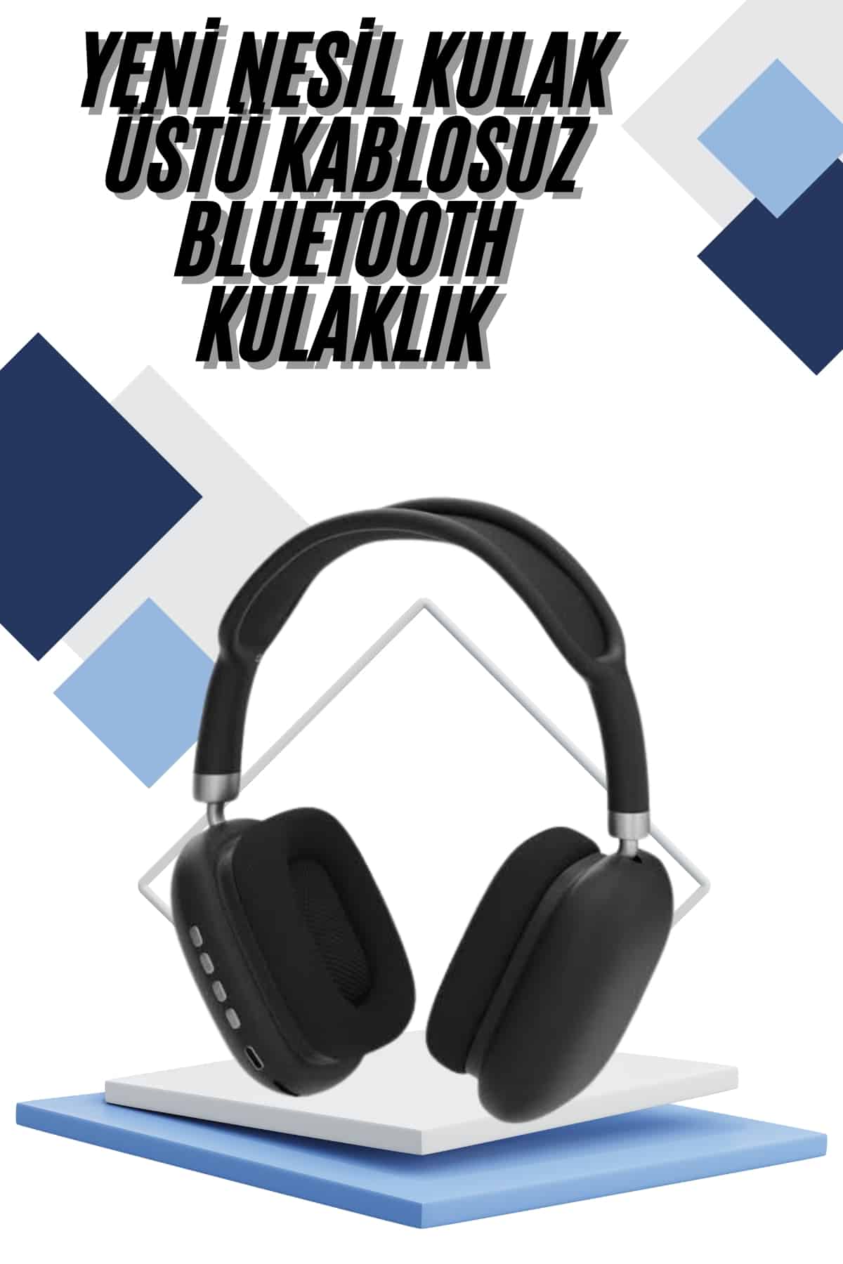 6-93 Yeni Nesil Bluetooth Kulaklık Kulak Üstü ANC Özelliği Yüksek Ses Kaliteli - vipsepet - Görsel 1
