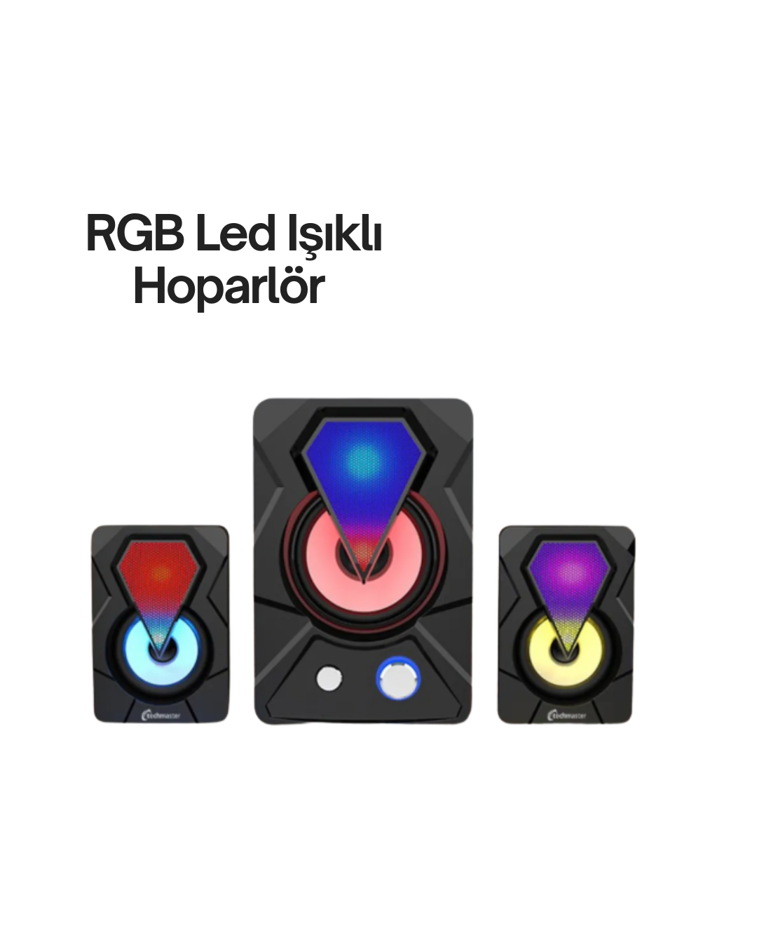 6-96 Renkli LED Işıklı Hoparlör - Vipsepet - Görsel 1