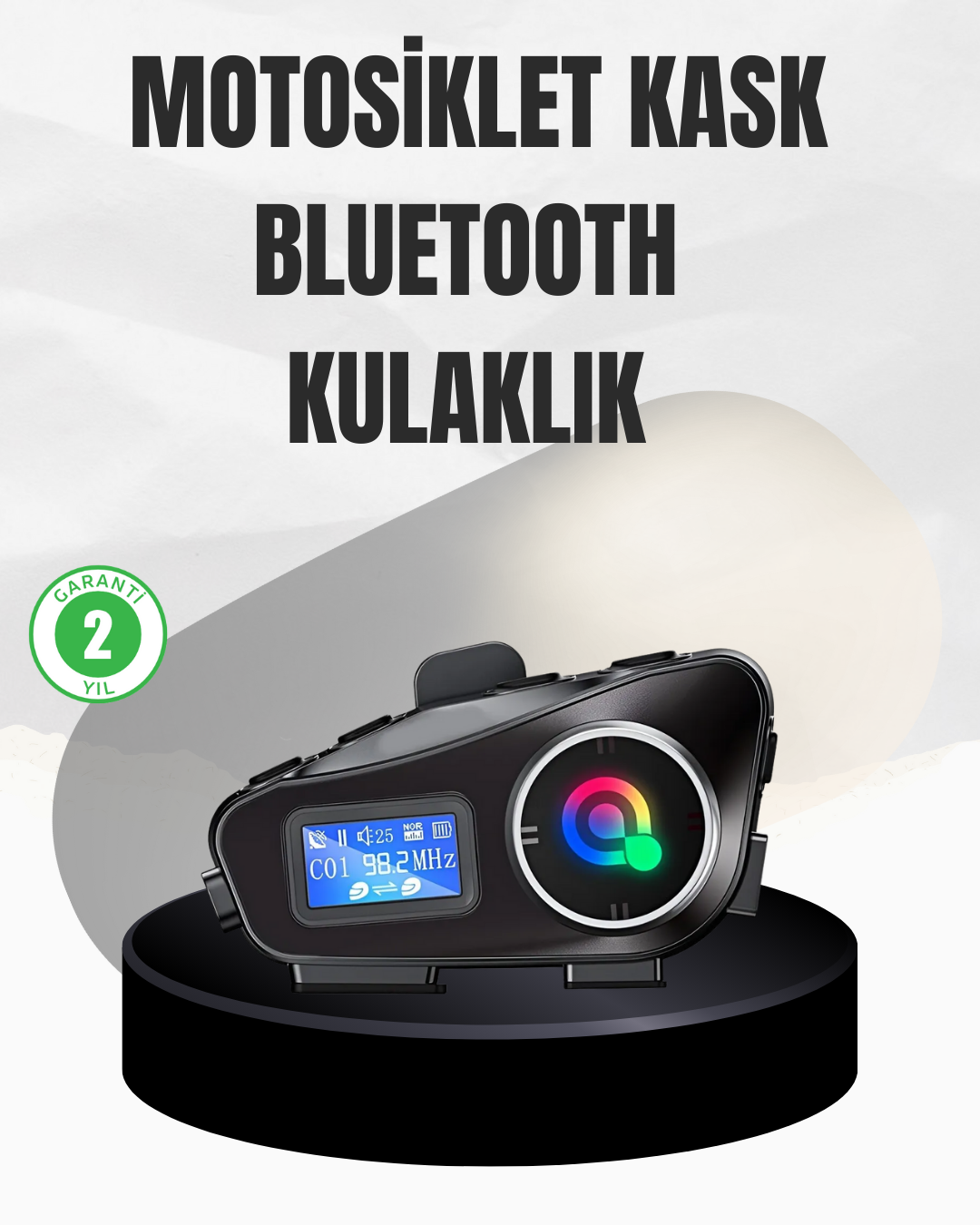 6-97 Su Geçirmez Bluetooth 5.3 Kask Kulaklığı 1000mAh Bataryalı - vipsepet - Görsel 1