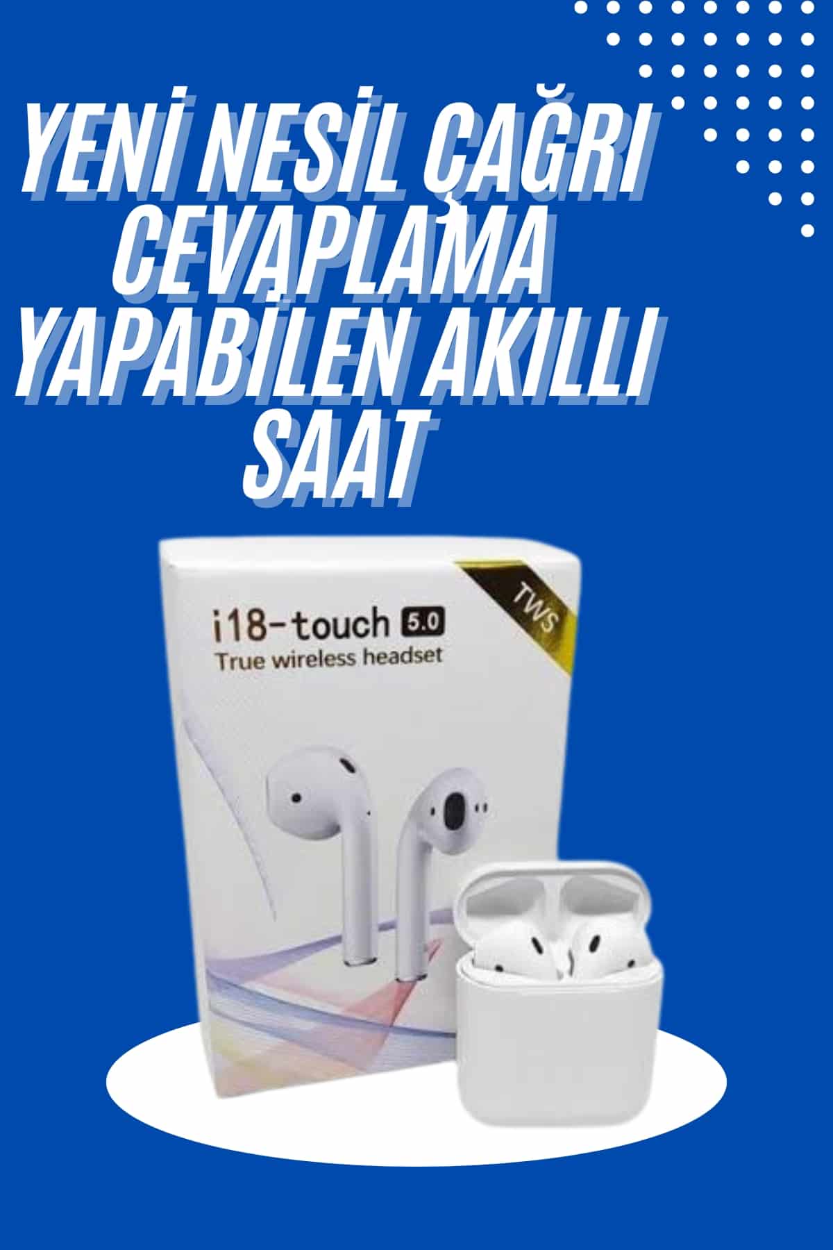 6-99 Yeni Nesil Çift Mikrofonlu Dokunmatik Kablosuz Bluetooth Kulaklık - vipsepet - Görsel 1