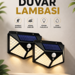Solar Sensörlü Duvar Lambası Bahçe Lambaso Parlak Beyaz Işık Suya Dayanıklı - Vipsepet