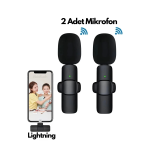 Type-C Çiftli Kablosuz Yaka Mikrofonu Seti - YouTube, TikTok, Vlog ve Canlı Yayınlar İçin Telefon Uyumlu Çift Mikrofon ( Vipsepet )