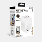 Tekli Yüksek Voltaj Korumalı Duvar Prizi 2x Type-c 1x Usb Çıkışlı Priz Grup Priz Çoğaltıcı Beyaz ( Vipsepet )