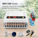 Wh-130 Kuluçka Makinesi -Tavuk Kaz Hindi Ördek ve Kuş Türleri Uyumlu Yedek Motor Hediyeli ( Vipsepet )