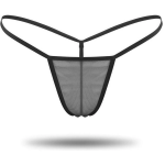 Siyah Transparan Tül String Tanga TM1114
