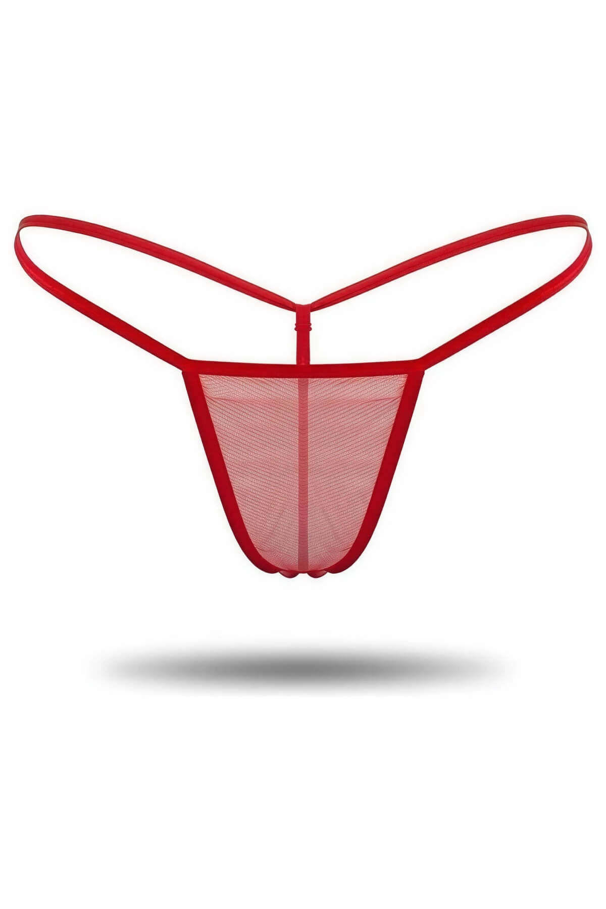 6a0c5d7c8493f-9515758-sw1200sh1800 Kırmızı Transparan Tül String Tanga TM1115 - Görsel 1