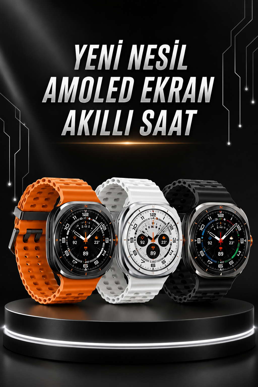 6d5cbdc1-a18f-46a2-9e7e-ffb77749331f-1 Akıllı Saat Müzik Dinleme Nabız Ölçer NFC ve GPS Uyumlu Sesli Asistan - Vipsepet - Görsel 1