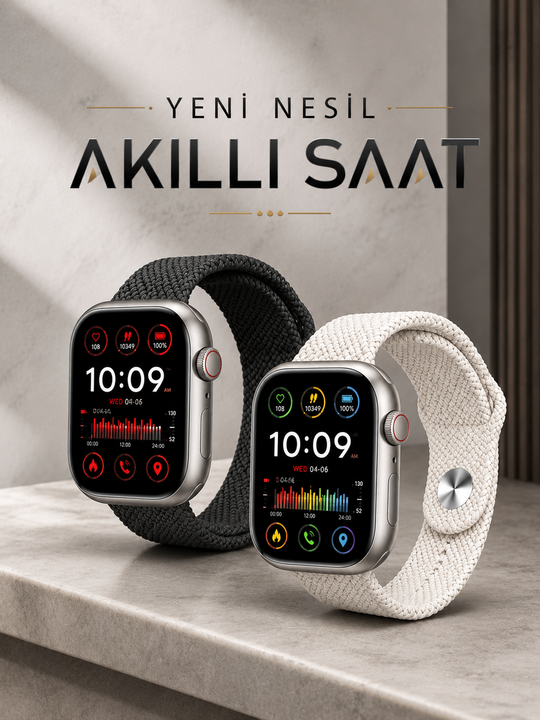 736b2e92-eb6c-4f6f-aff7-279517a11901 Akıllı Saat Yeni Nesil GPS Özelliği NFC Ve Uyku Takibi - Vipsepet - Görsel 1