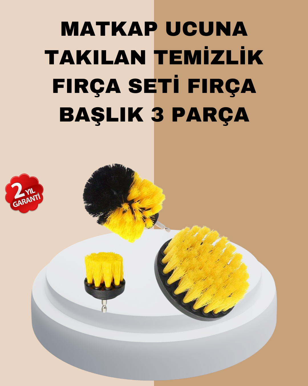 8-116 3’lü Matkap Ucu Fırça Takımı Zorlu Kirler İçin - Vipsepet - Görsel 1