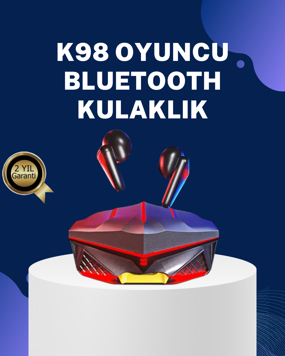 8-117 Kablosuz Gaming Kulaklık Gürültü Önleyici Mikrofonlu - vipsepet - Görsel 1