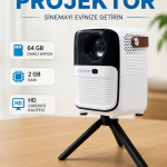 Projector Ev Tipi 64 Gb 2 Gb Rem Hafıza Hd Görüntü Kumandalı - Vipsepet