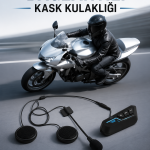 Kask Kulaklığı Motosiklet Intercom Interkom Dinleme Konuşma Özellikli Su Geçirmez - vipsepet
