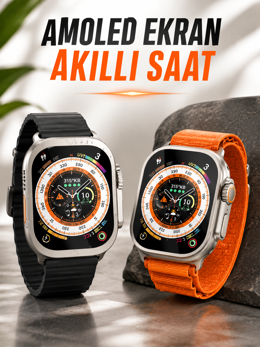 a906c403-b157-412f-a644-682214c8536e Akıllı Saat NFC ve GPS Uyumlu Uyku ve Sağlık Takibi Sesli Görüşme - Vipsepet - Görsel 1