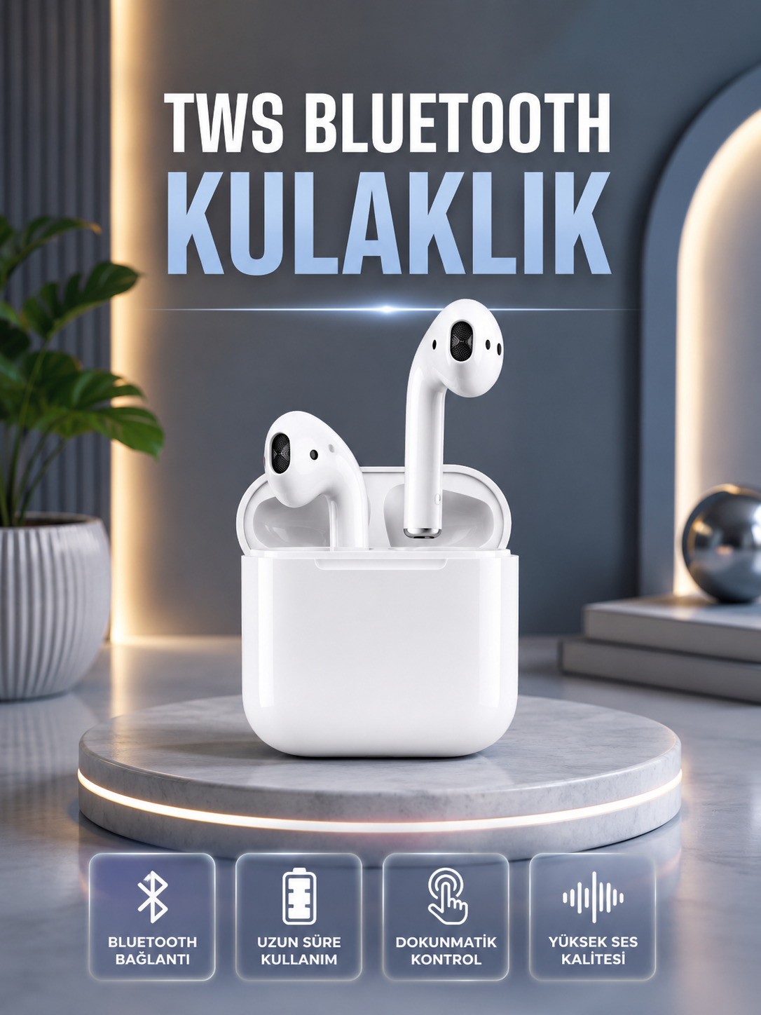 aas 2.Nesil Kablosuz Bluetooth Kulaklık Uzun Pil Ömrü - vipsepet - Görsel 1