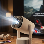 Akıllı Projeksiyon Powerbankli Taşınabilir Sinema Projektörü 4k HD Kaliteli - Vipsepet