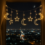 LED Işıklı Ay Yıldız Ramazan Dekoru İç Mekan Süsleme Aydınlatması - Vipsepet