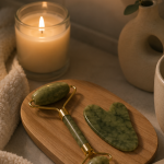 2 Parça Jade Stone Cilt Bakım Seti Şişkinlik Karşıtı Yüz Masajı - Vipsepet