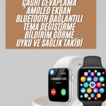 1.83 İnç Akıllı Saat Android ve İOS Uyumlu Çağrı Cevaplayabilen Adımsayar GPS Takibi - Vipsepet
