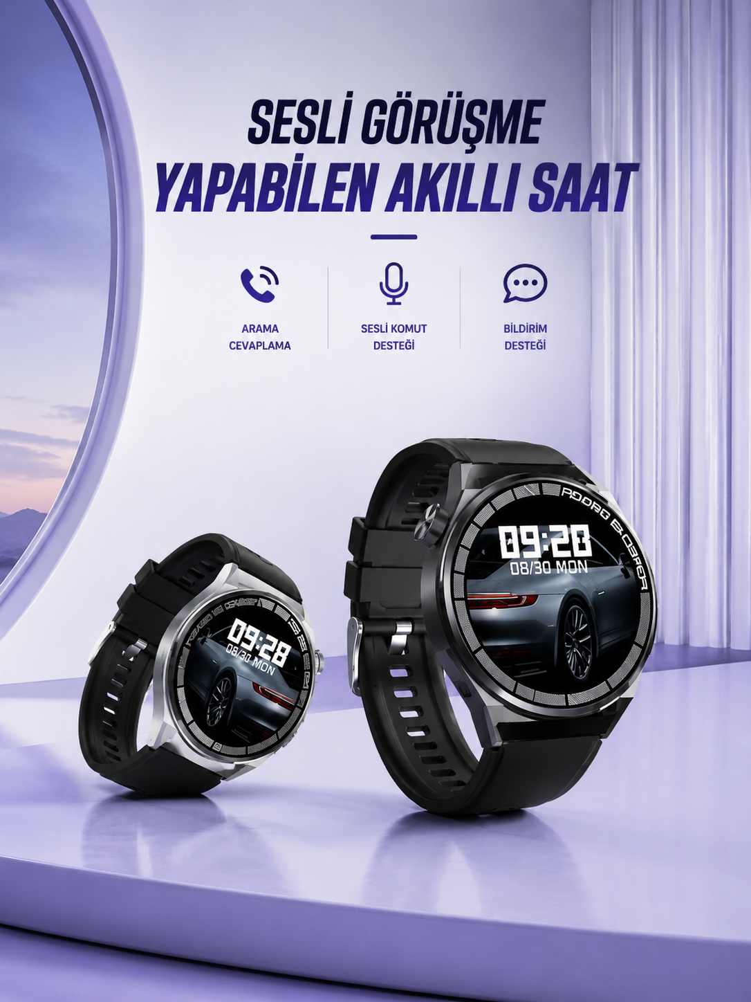 afc18011-0a2b-4aef-ae02-81b72a629e11 GT8 AKILLI SESLİ GÖRÜŞME YAPABİLEN SAAT - Vipsepet - Görsel 1