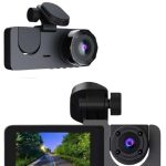Araç İçi Dikiz Kamerası Sürüş Kaydedici 3 Lensli DVR Kamera - Vipsepet
