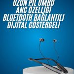 Bluetooth Kulaklık Şarj Göstergeli 100 Saat Şarj Kapasiteli Sporcu Kulaklık - vipsepet