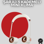 Boyuna Asılan Taşınabilir Küçük Fan | Turbo Motor, 5 Kanat, Katlanabilir Gövde - Vipsepet